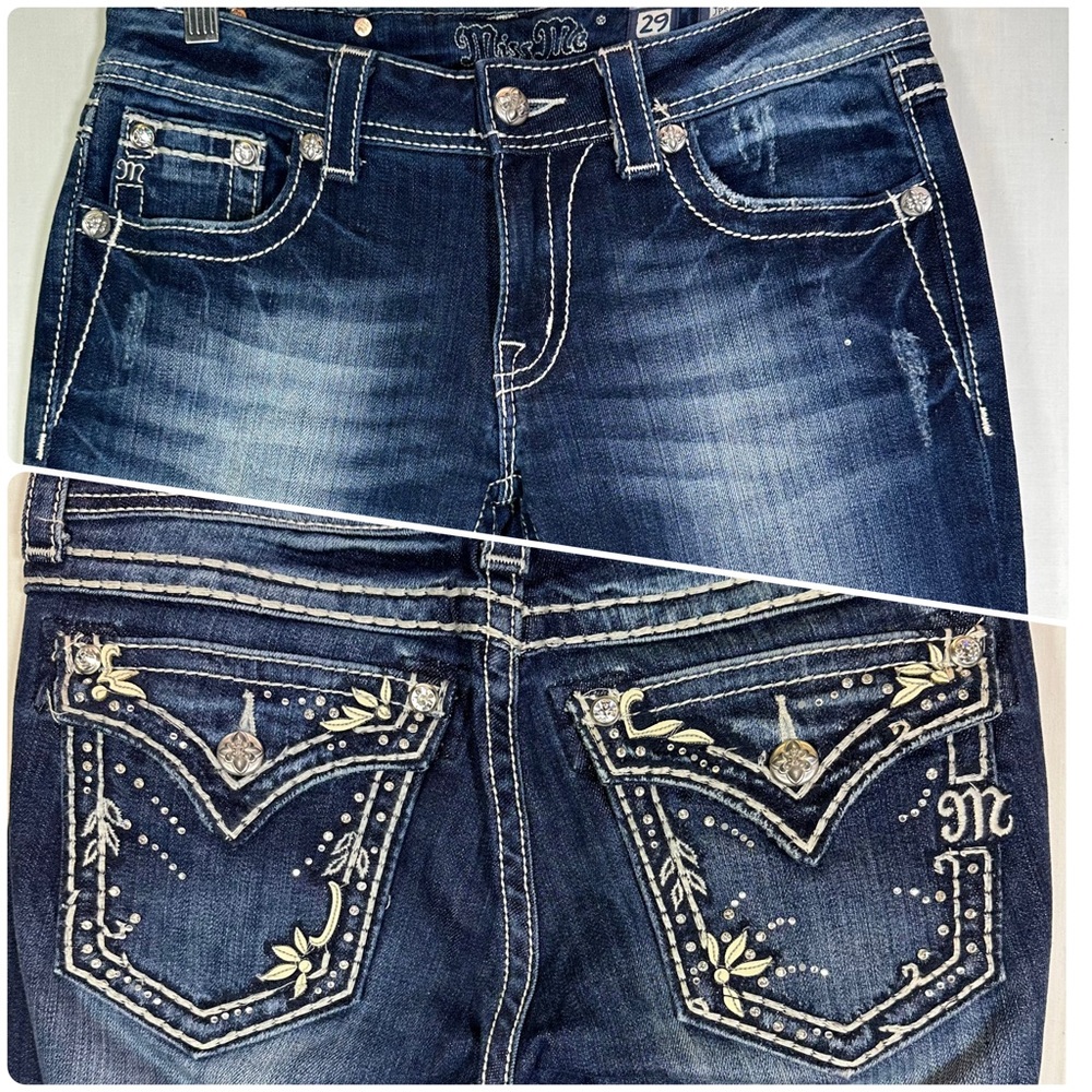 Miss Me Women's Blue Embellished Jeans